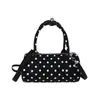 Bolsa tipo travesseiro 2026 transfronteiriça, estilo coreano, poá texturizado, design de nicho, versátil para ombro, crossbody e bolsa de mão tipo travesseiro