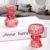 Suporte de Vela de Vidro Colorido Estilo Europeu Jantar Romântico à Luz de Velas Banquete de Casamento Hotel Casa Porta Velas para Aromaterapia Enfeites
