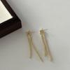 Pendientes elegantes con borlas de perlas de primavera y otoño para mujer 2024, pendientes populares de alta calidad, joyería de lujo con diseño de nicho ligero.