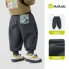 [Colaboración de Marca Histórica] Camiseta de Manga Larga Dudu Family para Niños Camiseta Básica de Otoño para Niños Top de Otoño para Niñas Ropa Infantil