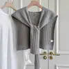 Chal de Alta Gama con Chaleco de Punto Pequeño, Color Sólido, Nuevo Estilo Primavera y Otoño, Protector de Cuello Versátil para Vestir en Capas, Chal Pequeño, Cuello Falso