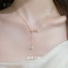 Nuevo collar original de plata s925 con cuentas de flujo y serpiente espiritual, collar de perlas de serpiente del zodiaco, cadena de clavícula de nicho, regalo de este año.