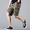 Shorts de Verano para Hombre 2021 Estilo Japonés Pantalones de Trabajo Estilo Coreano Pantalones Casuales de Moda Holgados Pantalones Cortos de Estudiante