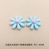 Accesorios de joyería de resina plana de 2 cm con diseño de margaritas y girasoles, hechos a mano, para el cabello, venta al por mayor, entre Japón y Corea