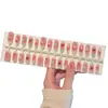 Uñas Vestibles Hechas a Mano de Gato Verde Leche de 30 Piezas, Nuevas Puntas de Uñas Vestibles Prehechas para Manicura Hecha a Mano