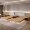 Camas de Hotel, Muebles de Panel para Casa de Huéspedes, Juego Completo para Habitación Estándar, Cama Grande para Apartamento, Alojamiento Familiar, Muebles para Hotel Express Personalizados