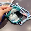 Lanyard Grueso de Moda con Bloques de Color para Teléfono, Correa Larga Cruzada Ajustable al Hombro, Cartera Creativa de Labial y Monedas, Antiperdida para Exteriores
