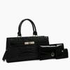 Bolso Cruzado de un Solo Hombro para Mujer 2026 Nuevo Modelo Urbano Simple Patrón de Cocodrilo Moda Conjunto de Tres Piezas Bolso de Mano de PU Venta al por Mayor