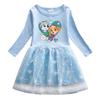 Wangwang roupas infantis meninas vestido de outono de manga comprida 2022 primavera e outono nova saia de malha estilo ocidental para meninas