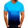 Vendas Diretas do Fabricante Transfronteiriço Estação Independente Verão Roupa Masculina Impressão Digital 3D Ins2024 Camiseta Masculina Popular da Amazon