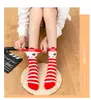 Calcetines de algodón de colores para Otoño e Invierno calcetines de algodón con dibujos animados tridimensionales calcetines de Navidad calcetines de moda estilo japonés lindo ciervo calcetines de media pantorrilla para mujer al por mayor