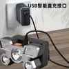 Linterna frontal LED Mini de Cinco Cabezales Luz Fuerte Montada en la Cabeza Lámpara de Minero Iluminación de Largo Alcance Linterna Impermeable Linterna Frontal para Pesca al Aire Libre