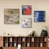 "Estética de la Dinastía Song" Pintura Decorativa de Sala de Estar Estilo Francés Vintage, Arte de Pared Personalizado para Casas de Huéspedes y Hoteles, Pintura de Pared para Estudio Estilo Chino