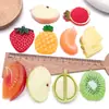 Fatias de Frutas de Resina Transfronteiriças Romã Abacaxi Kiwi Pingente de Bolsa Acessórios para Chaveiro DIY Pingente