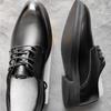 Zapatos de Cuero de Punta a la Moda para Hombres Jóvenes, Zapatos Formales de Negocios Británicos para Hombre, Zapatos Casuales con Cordones, Zapatos de Boda para el Novio con Aumento de Altura Interior