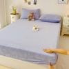 Sábana de Leche Engrosada de Invierno Clase A Pieza Única Protector de Colchón de Terciopelo Coral Forrado de Felpa Cubierta de Cama de Terciopelo Antideslizante Fija