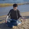 Camiseta Masculina Casual Solta de Verão Tendência Estilo Japonês com Meia Manga