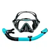 Gafas de Buceo Set de Snorkel Máscara de Buceo para Hombres y Mujeres Adultos Marco Grande Máscara de Silicona Gafas para Nadar y Snorkel