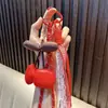 Llavero de Mascota Rojo Colgante para Bolsa de Año Nuevo Llavero de Pareja para Coche Día de Año Nuevo Pequeño Regalo Al por Mayor