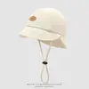 Chapéus de Bebê para Primavera e Outono, Chapéus de Pescador Simples com Letras para Protetor Solar para Meninos e Meninas, Estilo Fino de Verão com Cordões, Chapéu de Pescador para Proteção Solar de Bebê