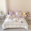 Lindo Juego de Cama Infantil de Algodón de Dibujos Animados Zootopia Algodón Lavado Juego de Tres o Cuatro Piezas Cama de 1.2m Sábanas Funda de Edredón Disponible para Todas las Estaciones