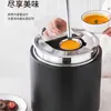 Restaurante Buffet de Hotel Calentador Electrónico de Sopa Tipo Seco, No Necesita Agregar Agua, Olla Eléctrica Comercial para Calentar Sopa y Gachas, Olla Aislante, Cubo Aislante
