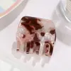 Nuevo Elegante Pinza Pequeña de PVC con Estampado de Leopardo Degradado para Peinados Semirecogidos, Pinza para Flequillo, Accesorio para el Cabello Lateral, Accesorio para el Cabello, Pinza de Tiburón al por Mayor