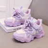 Zapatos Deportivos Impermeables de Piel para Niños Primavera 2026 Zapatos de Princesa para Niñas Zapatos para Correr con Lazo Zapatos de Papá Kuromi