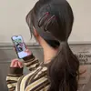 Pinza para el pelo de resina hueca de colores estilo coreano, pinza nueva simple de nicho para flequillo, pinza pequeña para la frente, accesorio para el cabello