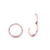 Brincos de Aço Inoxidável com Zircônia Anel de Nariz com Diamante Redondo Aço Titânio Argola Fechada Joias para Body Piercing Cadeia de Suprimentos Atacado