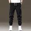 Pantalones de trabajo para hombre, colección de otoño, corte regular, modernos, holgados, tobillos cónicos, estilo coreano, versátiles, adelgazantes, deportivos, pantalones casuales