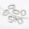 Preserva a Cor Ouro Real 18K Formato de Ovo Argola de Mola Fivela Oval Chaveiro Corrente Fivela de Corrente Fivela para Pendurar na Mochila Acessórios DIY B64