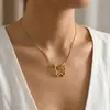 Collar de Mariposa Cross Hollow para Mujer ins Tendencia Dulce Picante Chica Estudiante Cadena Simple para Clavícula Sentido de Diseño de Nicho Versátil
