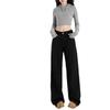 Jeans Negros de Pierna Recta de Gama Alta para Mujer Nueva Colección Primavera y Otoño 2025 Cintura Alta Adelgazantes Pierna Recta Caída Ancha de Pierna Larga Pantalones