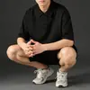 Novo Conjunto Esportivo Casual de Verão 2026 para Homens, Camisa Polo Versátil de Manga Curta Cor Sólida, Shorts, Conjunto de Tamanho Grande