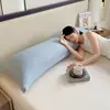 Juego de Fundas para Almohadas Dobles Largas de Color Sólido 1.5m Fundas de Almohada Algodón Nube 1.2m Rellenos de Almohada Extendidos 1.8m Pareja