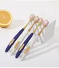 Paquete de seis cepillos de dientes cerdas suaves cabeza ancha