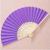 Abanico de papel de color abanico plegable en blanco niños jardín de infantes DIY materiales hechos a mano abanico plegable de color sólido abanico de bambú imprimir logo grabado