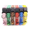1cm suministros para mascotas collar para perro tela decorativa con Campana hebilla de plástico gato anti-pérdida