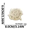Patch de Bordado de Flor Rosa com Glitter Novo Estilo Patch Floral com Adesivo Termocolante para Decoração de Jaquetas, Sapatos e Malas