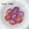 Resina Gelo Transparente Olho de Gato Redondas Miçangas Fino Brilho Céu Estrelado Manchas Contas Soltas DIY Fio Contas Soltas Caneta Colar Pulseira Acessórios de Joia