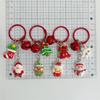 Llavero de cadena de Navidad nuevo Santa Claus accesorios de regalo navideño hombre de jengibre colgante para mochila escolar de estudiante
