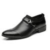 Zapatos de Cuero para Hombre 2026 Casual Punta Fina Sin Cordones Formales de Negocios Moda Talla Grande Exportación Transpirables Antideslizantes de Caña Baja