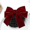 Flor de Cabeza Femenina Pinza para el Cabello de Enfermera Profesional Set de Malla para el Cabello de Azafata Accesorios para el Cabello de Trabajo de Hotel Lazo de Bolsillo de Red