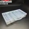 Caixa Transparente Portátil com 5 CompartimentosCaixa de Plástico Transparente PP Totalmente Desmontável para Embalagem de Material de Escritório e Armazenamento de Peças