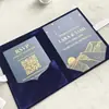 Invitaciones de Boda Personalizadas Estampadas en Oro con Terciopelo, Invitaciones de Acrílico Estampadas en Oro con Sobres, Impresión Personalizada de Invitaciones de Boda