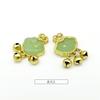 Novo estilo chinês areia ouro incrustado imitação jade contas pingente DIY acessórios artesanais atacado