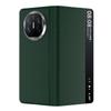 Funda de cuero para teléfono Huawei MateX3, cuero genuino Napa con patrón de agujeros, soporte para ventana inteligente X5, funda protectora
