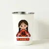 Copo de Enxaguante Bucal Doméstico de Aço Inoxidável 304, Porta-Escova de Dentes, Copo de Lavar Simples e Estiloso para Casal, Copo Espessado para Bebidas Geladas para Uso Doméstico