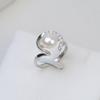 Accesorios diy anillo semicírculo de plata S925 anillo abierto para mujer 10-11 anillo móvil anillo ajustable 179